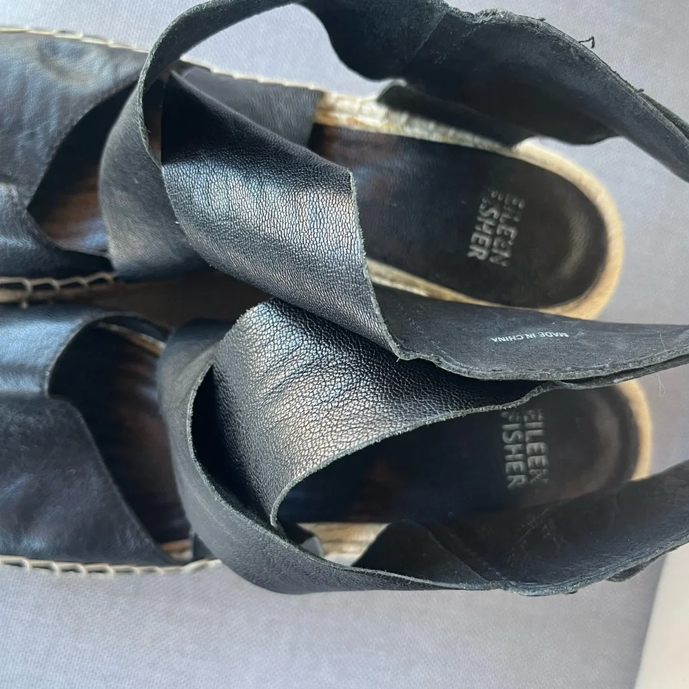 Eileen Fisher Black Espadrilles